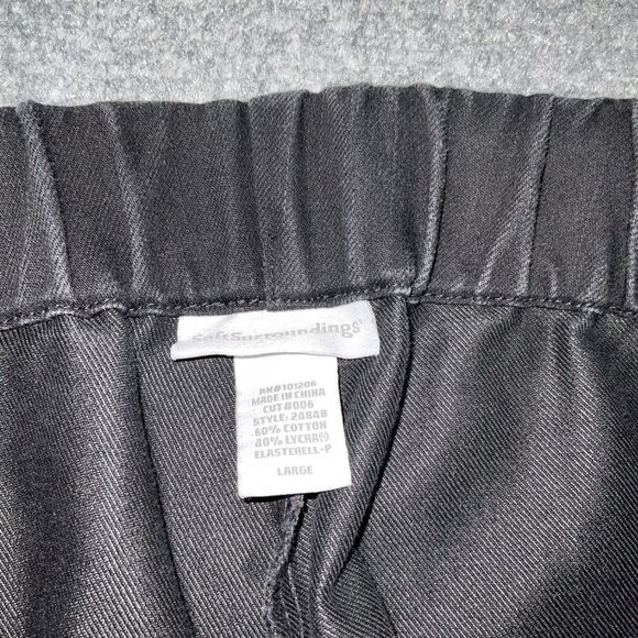 Soft Surroundngs Jeans Womens Size L Black Pull on - Picture 2 of 10